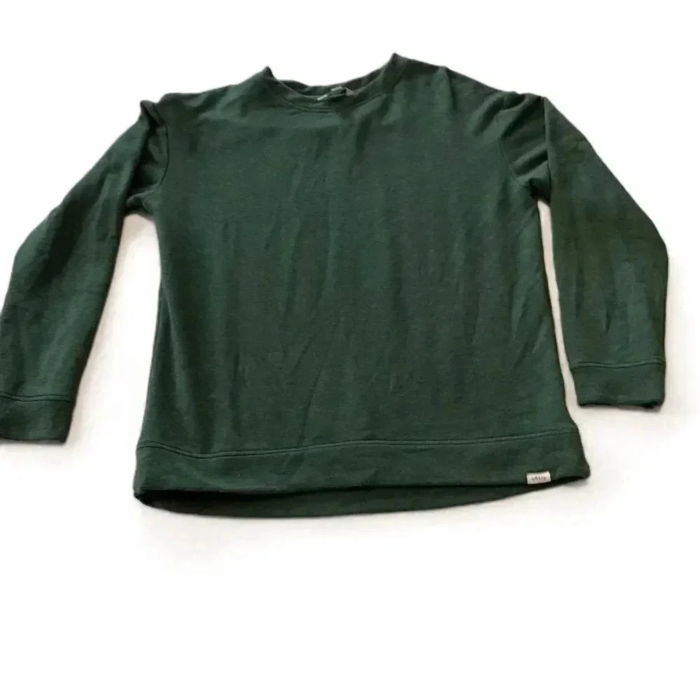 Orvis Womens Green Oversized Sweatshirt‎ Long Sleeve Crew Neck Modal Blend Small